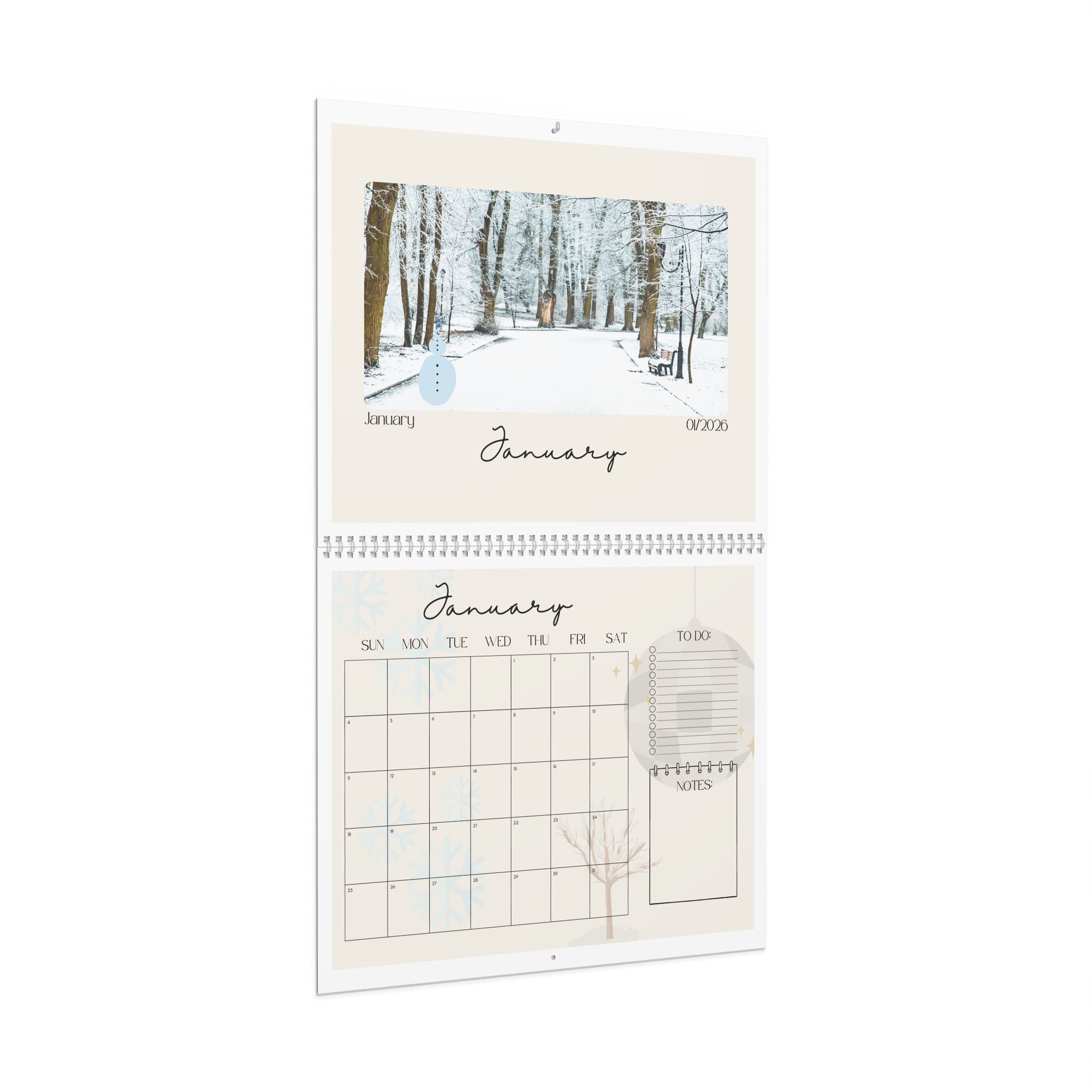 Classic Monthly Planner Calendar 🤍✨